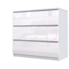 Chest of drawers 800х376х730 mm Bright MDF white gloss